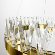 Дизайнерская люстра с кристаллообразными палочками Ø 80 см | Line F | Арт. 7006-800C 