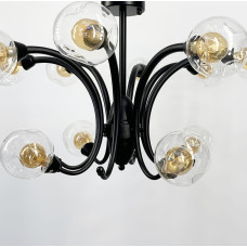 Дизайнерская подвесная люстра с 9 двойными плафонами | Line F | Арт. ZL1427/8+4 