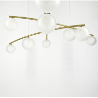 Aure – современная подвесная люстра в латунном каркасе | Line F | Арт. SGJ8/9 AB 