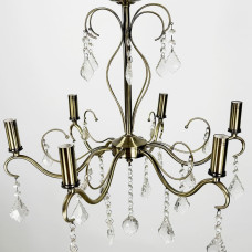 Класична люстра-підсвічник на 6 ламп у сатиновому корпусі Ø 60 см | Арт. 6028/6 | Line F