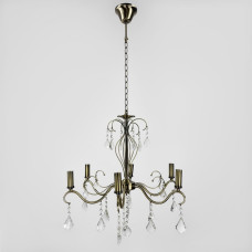 Класична люстра-підсвічник на 6 ламп у сатиновому корпусі Ø 60 см | Арт. 6028/6 | Line F