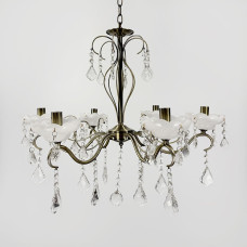 Класична люстра-підсвічник на 6 ламп у сатиновому корпусі Ø 60 см | Арт. 6028/6 | Line F