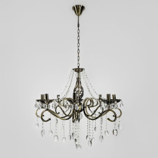 Класична люстра-підсвічник на 8 ламп у бронзовому корпусі Ø 70 см | Арт. 6071/8 AB | Line F