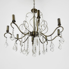 Класична люстра-підсвічник на 8 ламп у сатиновому корпусі Ø 70 см | Арт. 6028/8 | Line F