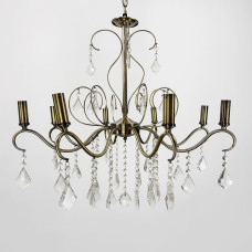 Класична люстра-підсвічник на 8 ламп у сатиновому корпусі Ø 70 см | Арт. 6028/8 | Line F