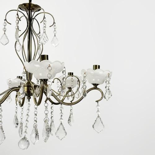 Класична люстра-підсвічник на 8 ламп у сатиновому корпусі Ø 70 см | Арт. 6028/8 | Line F Класична люстра-підсвічник на 8 ламп у сатиновому корпусі Ø 70 см | Арт. 6028/8 | Line F