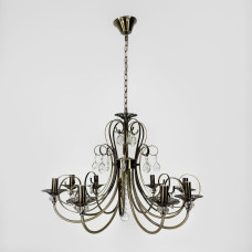 Бронзова люстра-підсвічник на 8 ламп у корпусі Ø 70 см | Арт. 6349/8 | Line F
