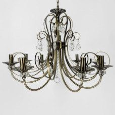 Бронзова люстра-підсвічник на 8 ламп у корпусі Ø 70 см | Арт. 6349/8 | Line F