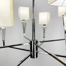 Классическая хромовая люстра с квадратными абажурами | Line F | Арт. AT30/8 