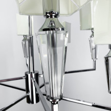 Классическая хромовая люстра с квадратными абажурами | Line F | Арт. AT30/8 