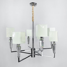 Классическая хромовая люстра с квадратными абажурами | Line F | Арт. AT30/8 