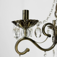 Класична люстра-підсвічник на 3 лампи у бронзовому корпусі Ø 50 см | Арт. 6071/3 AB | Line F