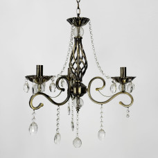 Класична люстра-підсвічник на 3 лампи у бронзовому корпусі Ø 50 см | Арт. 6071/3 AB | Line F