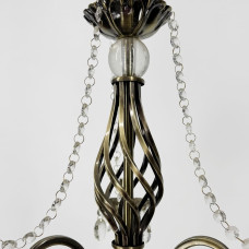 Класична люстра-підсвічник на 3 лампи у бронзовому корпусі Ø 50 см | Арт. 6071/3 AB | Line F