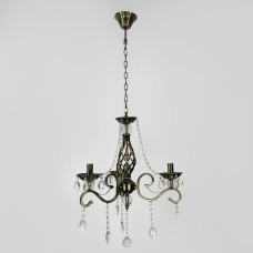 Класична люстра-підсвічник на 3 лампи у бронзовому корпусі Ø 50 см | Арт. 6071/3 AB | Line F