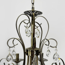 Бронзова люстра-підсвічник на 6 ламп у корпусі Ø 60 см | Арт. 6349/6 | Line F