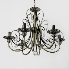 Бронзова люстра-підсвічник на 6 ламп у корпусі Ø 60 см | Арт. 6349/6 | Line F