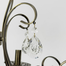 Бронзова люстра-підсвічник на 6 ламп у корпусі Ø 60 см | Арт. 6349/6 | Line F