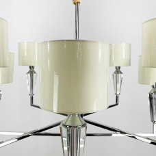 Классическая хромовая люстра с круглыми абажурами | Line F | Арт. AT30/8 