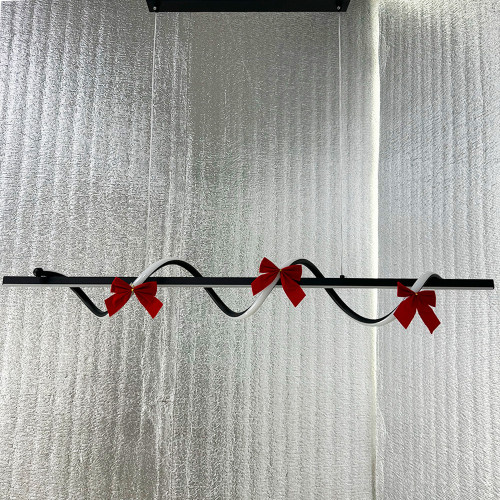 Закрученная LED люстра в черном корпусе 120 см | Line F | Арт. H22-L1200 BK 
