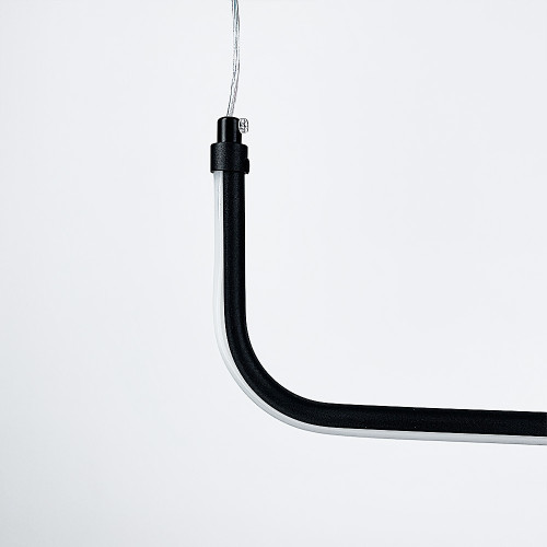 Черная линейная LED люстра в скандинавском стиле 120 см | Line F | Арт. H28L-1-1200 BK 