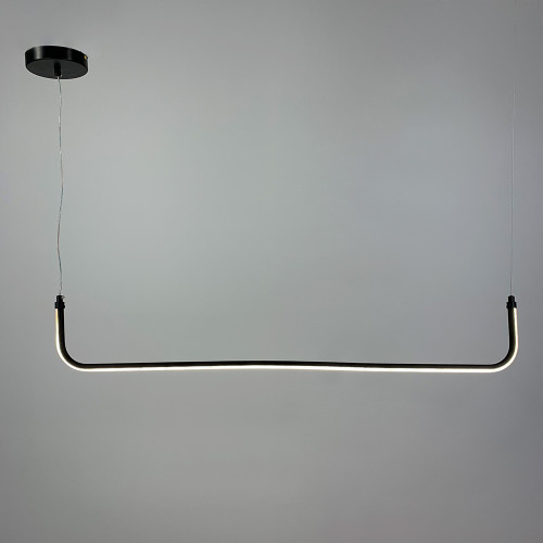 Черная линейная LED люстра в скандинавском стиле 120 см | Line F | Арт. H28L-1-1200 BK 
