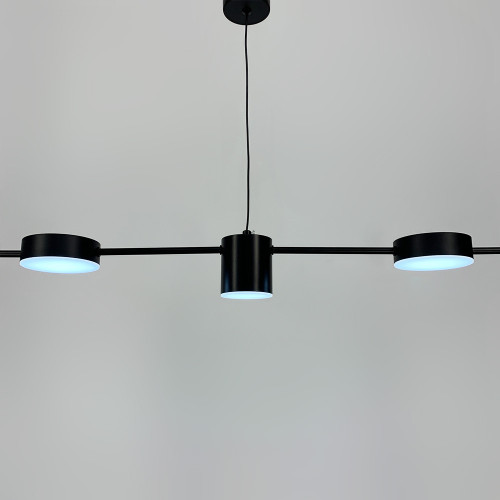 Удлиненная черная люстра LUMINA LUX | Line F | Арт. MJ117/5 BK 