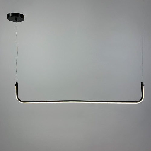 Черная линейная LED люстра в скандинавском стиле 95 см | Line F | Арт. H28L-1-950 BK 