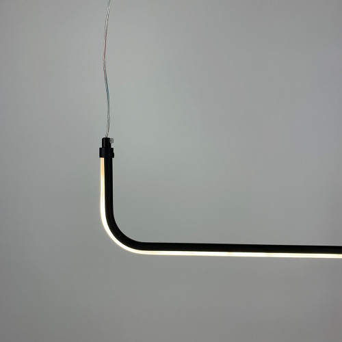 Черная линейная LED люстра в скандинавском стиле 95 см | Line F | Арт. H28L-1-950 BK 