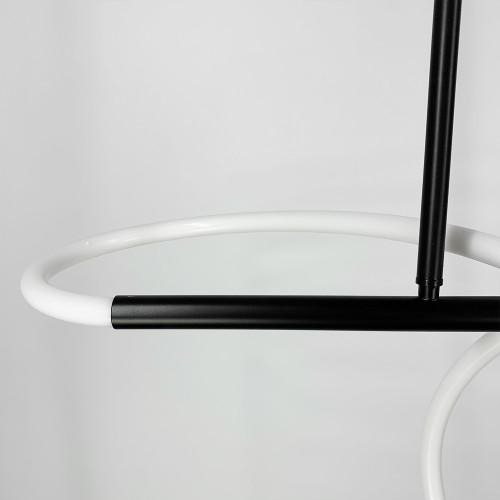 Черная удлиненная люстра ELISION с гибкой LED лентой 150 см | Line F | Арт. JU22L-1500 BK 