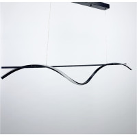 Удлиненная линейная светодиодная люстра в черном корпусе 120 см | Line F | Арт. NO8-1200L BK 