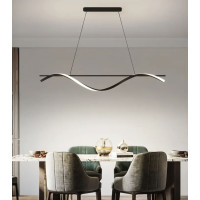 Удлиненная линейная светодиодная люстра в черном корпусе 120 см | Line F | Арт. NO8-1200L BK 