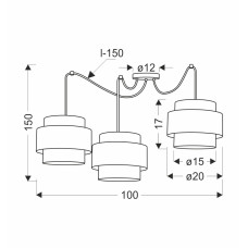 Люстра Candellux 33-18229 Rattan
