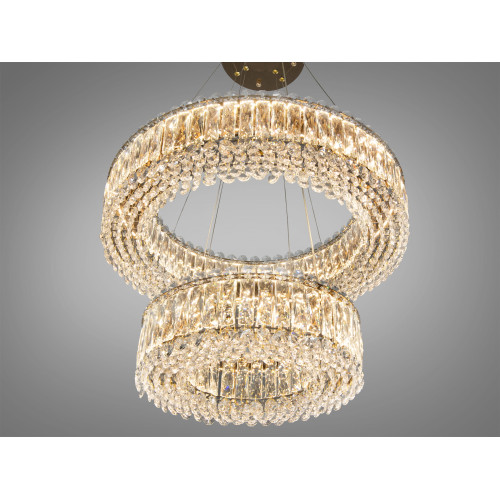 Подвесная люстра LED 8693-600+400GD золото 85Вт