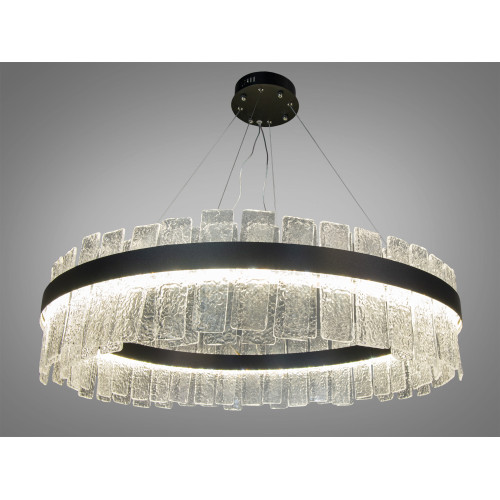 Подвесная люстра Diasha 817 черная хрустальная LED 190Вт (арт. 817/800PB)