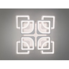 LED люстра з пультом, димером і кольоровою підсвіткою, 170W, біла (арт. HS8060/4+4WH 3col dim)