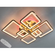 LED люстра на пульті з димером і різнобарвним підсвічуванням, 150W