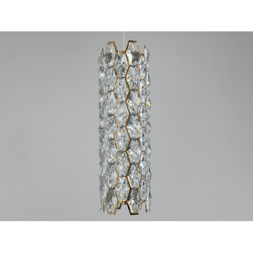 Светильник подвес LED 15 Вт хром кристальные вставки CCT 3200 4100 600 (арт. 7898/1CH)