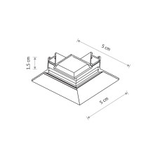 Вбудований горизонтальний кутовий з'єднувач Nowodvorski 11732 NANO-LVM Recessed Horizintal Corner IP20 чорний