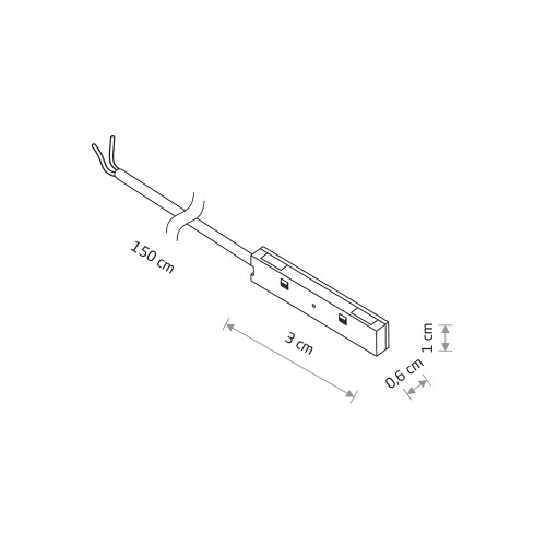 Ввід живлення Nowodvorski 11736 NANO-LVM Outside Power Supply Conductive Module IP20 чорний