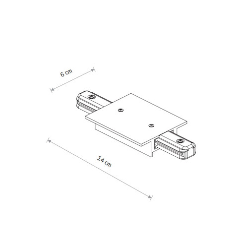 Ввід живлення Nowodvorski 10228 Profile Recessed Power Straight Connector IP20 чорний