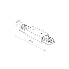 Ввід живлення Nowodvorski 10225 Profile Power Straight Connector IP20 білий