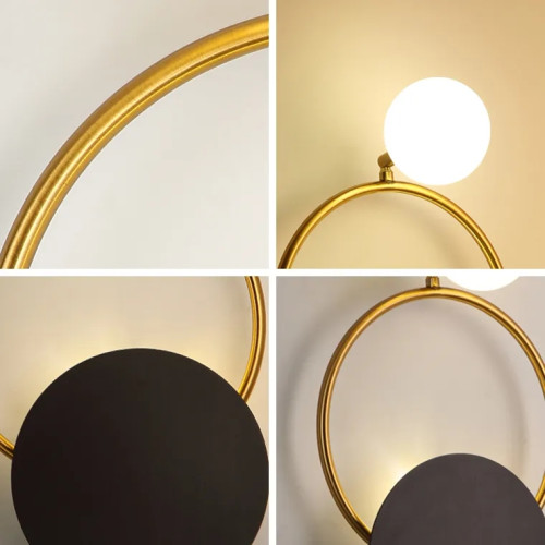 Настінний світильник MJ-Light PEARL BK+GD 16002
