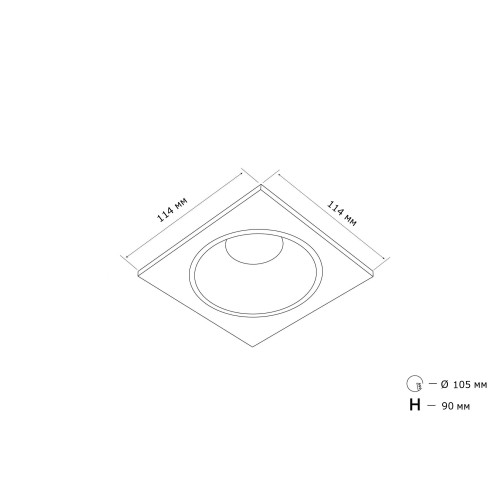 Точечный светильник MJ-Light 6002S BK + 3001R CH