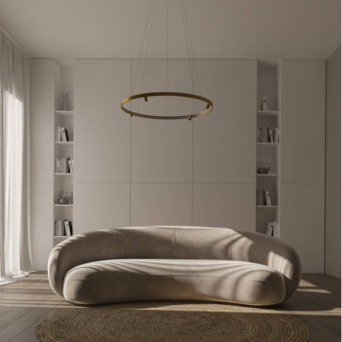 Люстра MJ-Light LOOP D740 4000K GD 12030