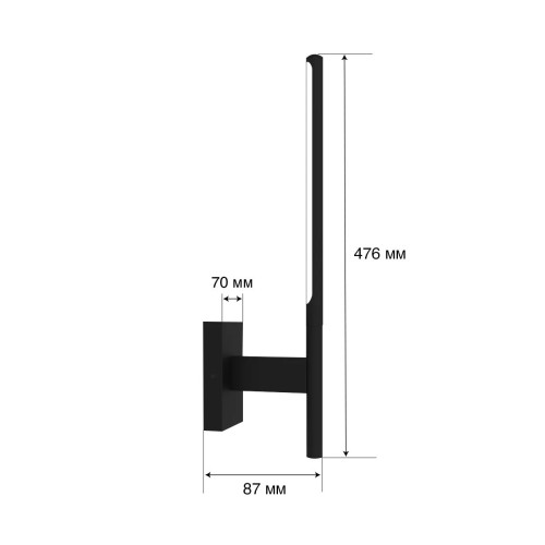 Настінний світильник MJ-Light KONO UP 3200K BK 15017