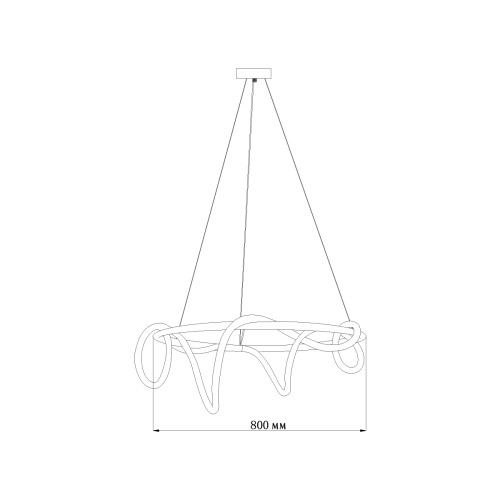 Люстра MJ-Light ROPE D800 4000K GD 10021