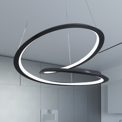 Люстра MJ-Light HELIX D800 4000K BK 12028