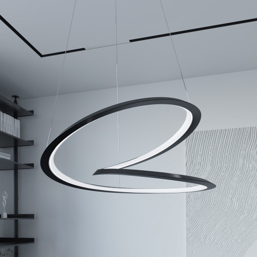 Люстра MJ-Light HELIX D600 4000K BK 12026