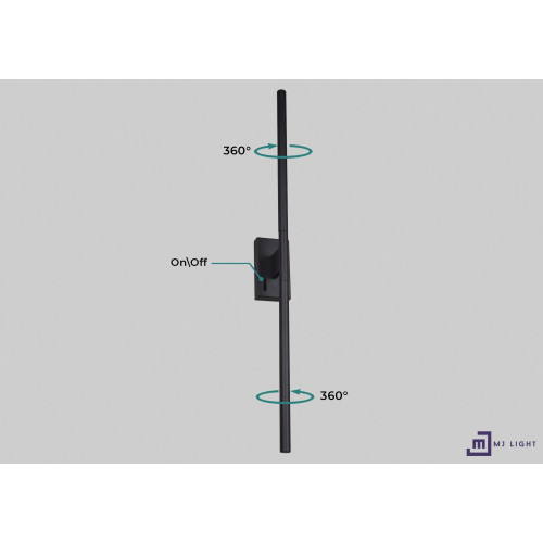 Настінний світильник MJ-Light KONO WALL 3200K BK 15005